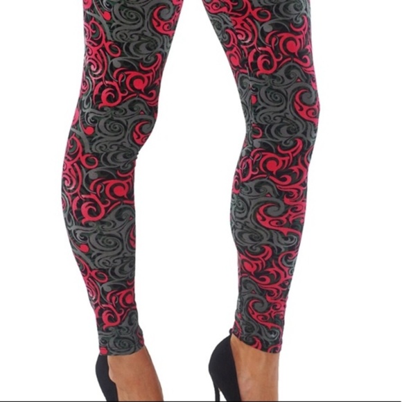 PLUS SIZE Printed casual soft leggings - Picture 3 of 4